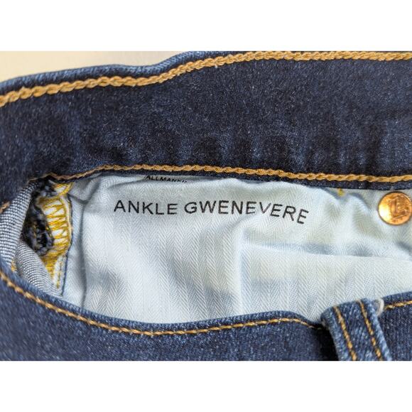 7 for All Mankind Ankle Gwenevere Womens 24 Blue Distressed Cropped Skinny Rock - Picture 5 of 9